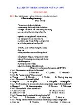 Tài liệu ôn thi học sinh giỏi Ngữ văn Lớp 7 - Năm học 2022-2023 (Có gợi ý)